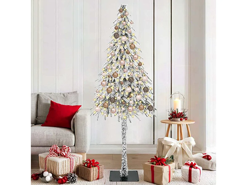 Kerstboom met decoratieve touwlichten Wit 180 cm PE