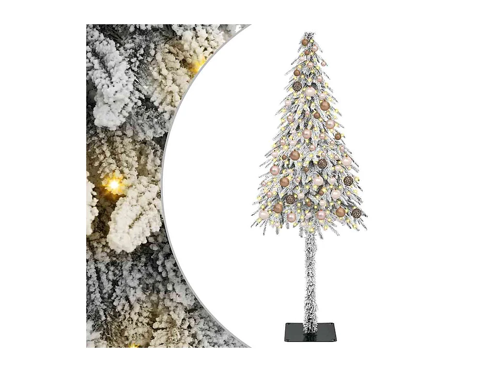 Kerstboom met decoratieve touwlichten Wit 180 cm PE