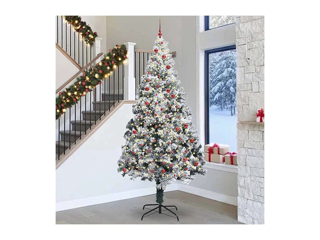 Sapin de Noël Blanc 300 cm PVC