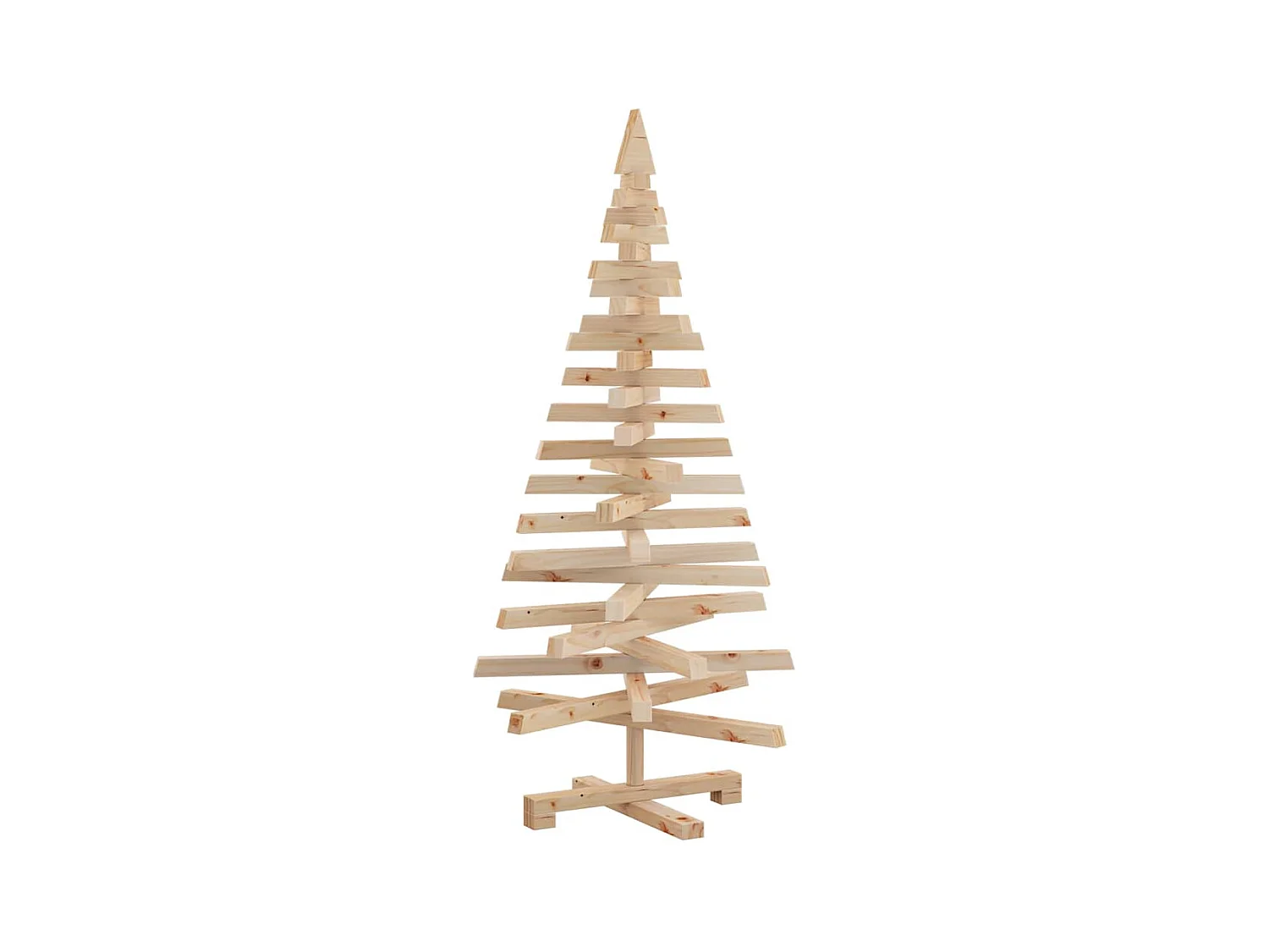 Arbres de Noël avec support Naturel 120 cm Bois massif en pin
