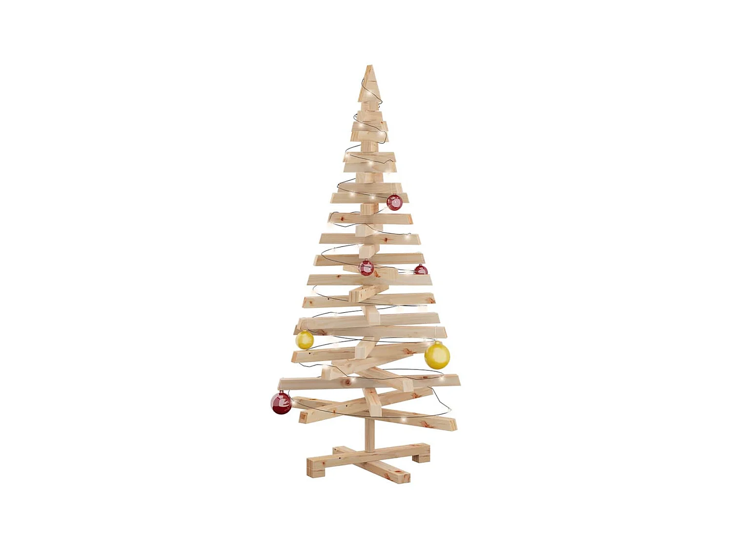 Arbres de Noël avec support Naturel 120 cm Bois massif en pin