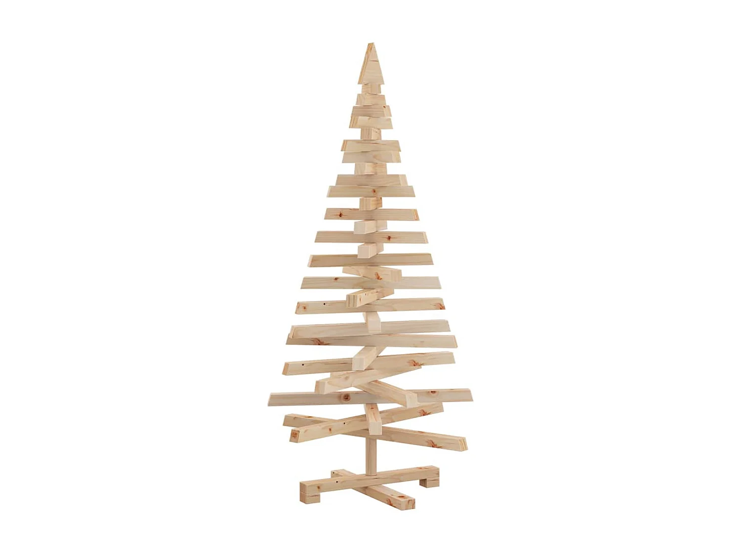 Arbres de Noël avec support Naturel 120 cm Bois massif en pin