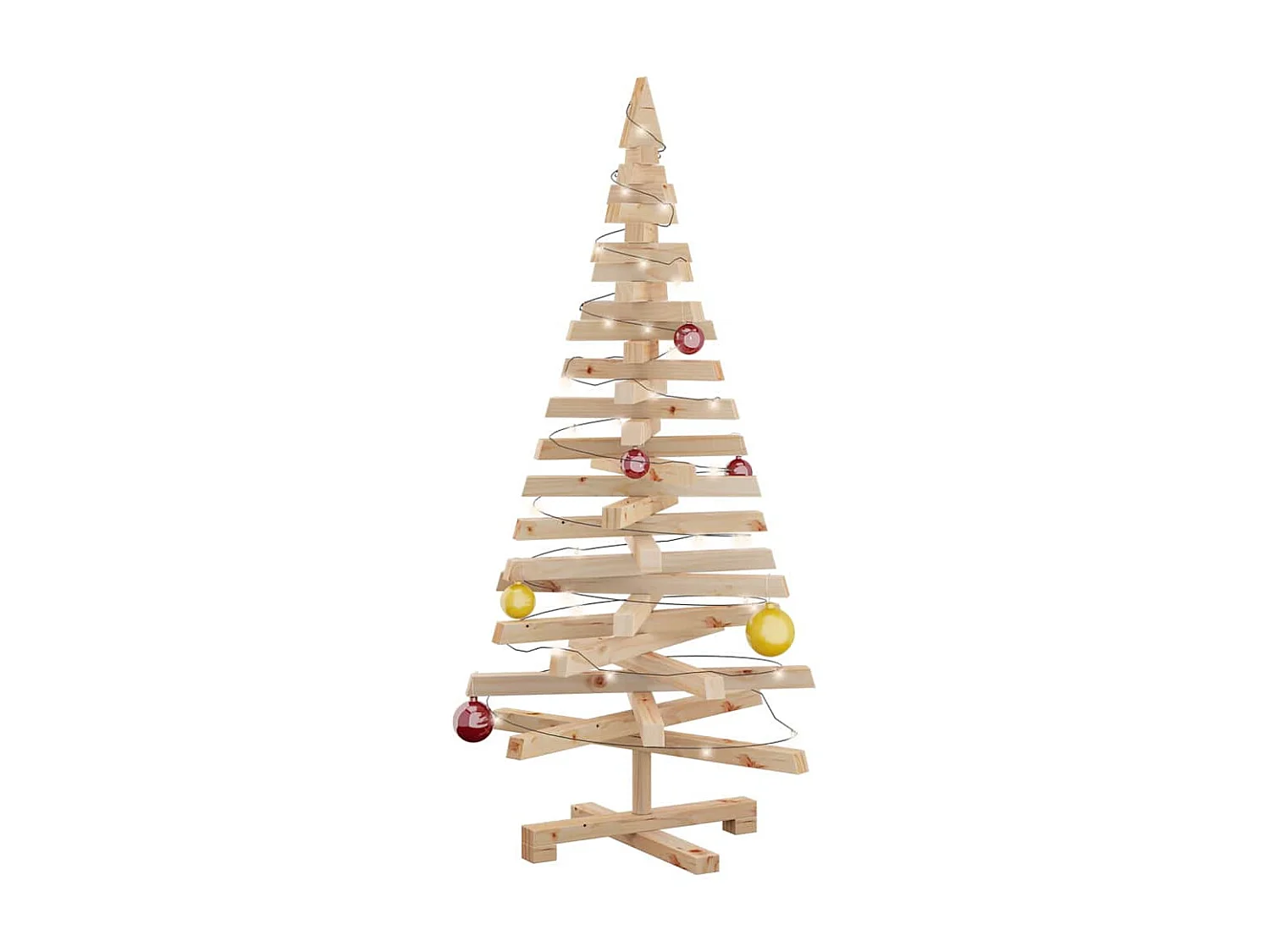 Arbres de Noël avec support Naturel 120 cm Bois massif en pin