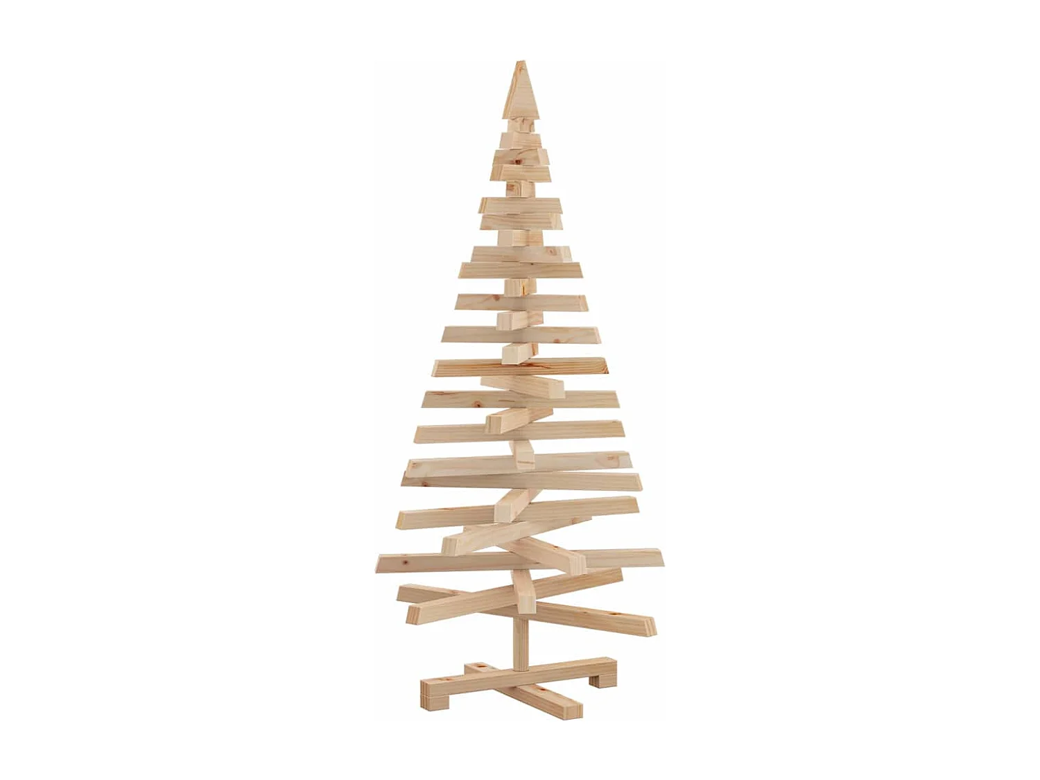 Arbres de Noël avec support Naturel 120 cm Bois massif en pin