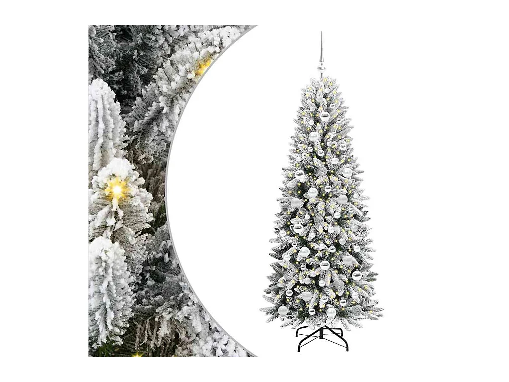 Sapin de Noël artificiel avec 300 LED Blanc 73 x 73 x 180 cm