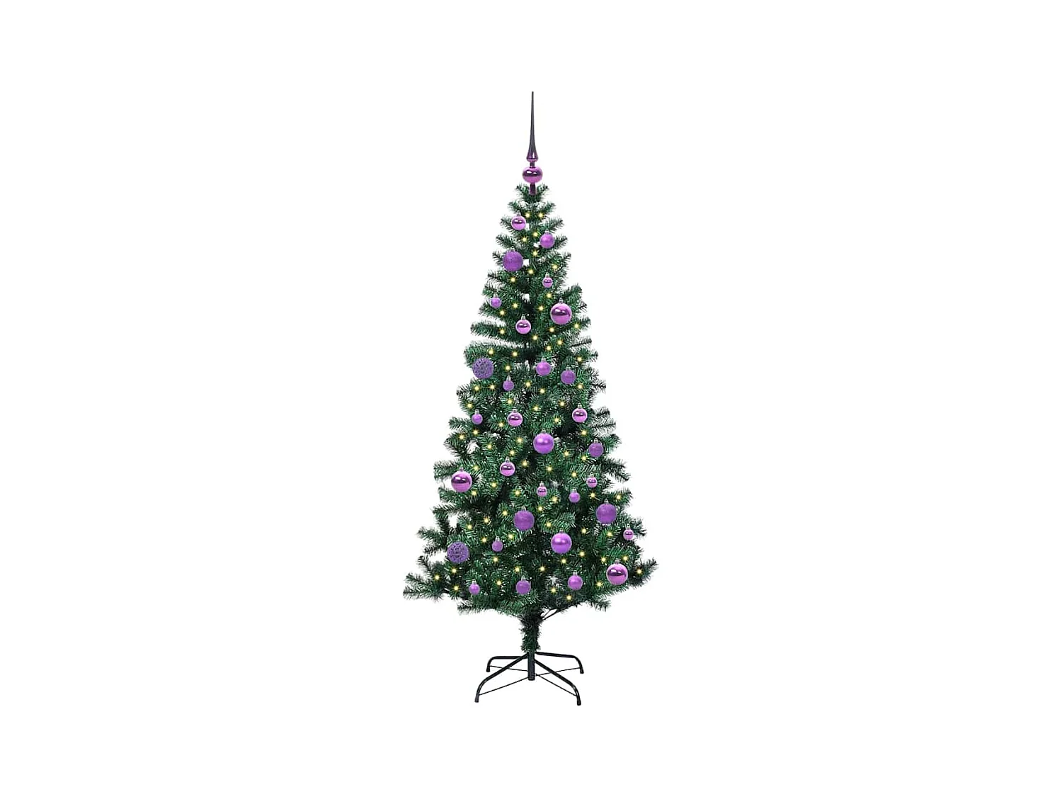 Árvore de Natal Artificial Pré-iluminada Verde 150 cm