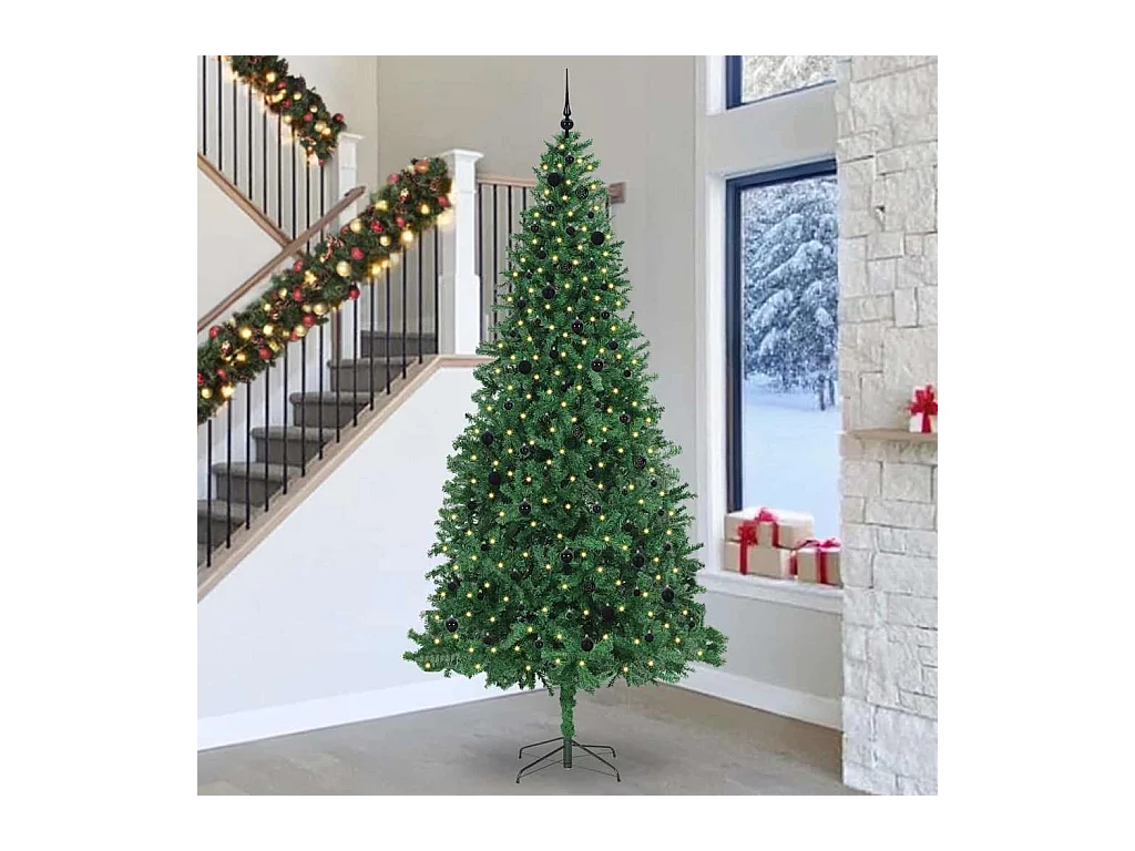 Sapin de Noël artificiel Vert 300 cm PVC, Métal et Plastique