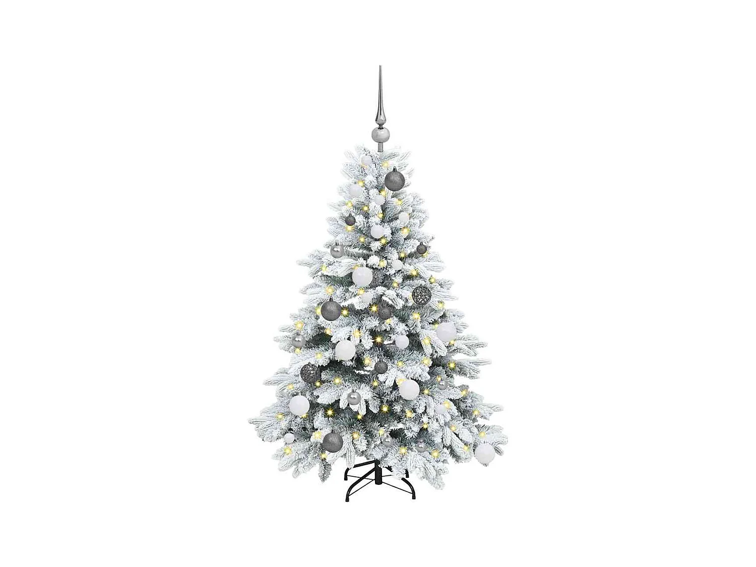 Sapin de Noël artificiel avec 150 LED Vert 120 cm PE et PVC