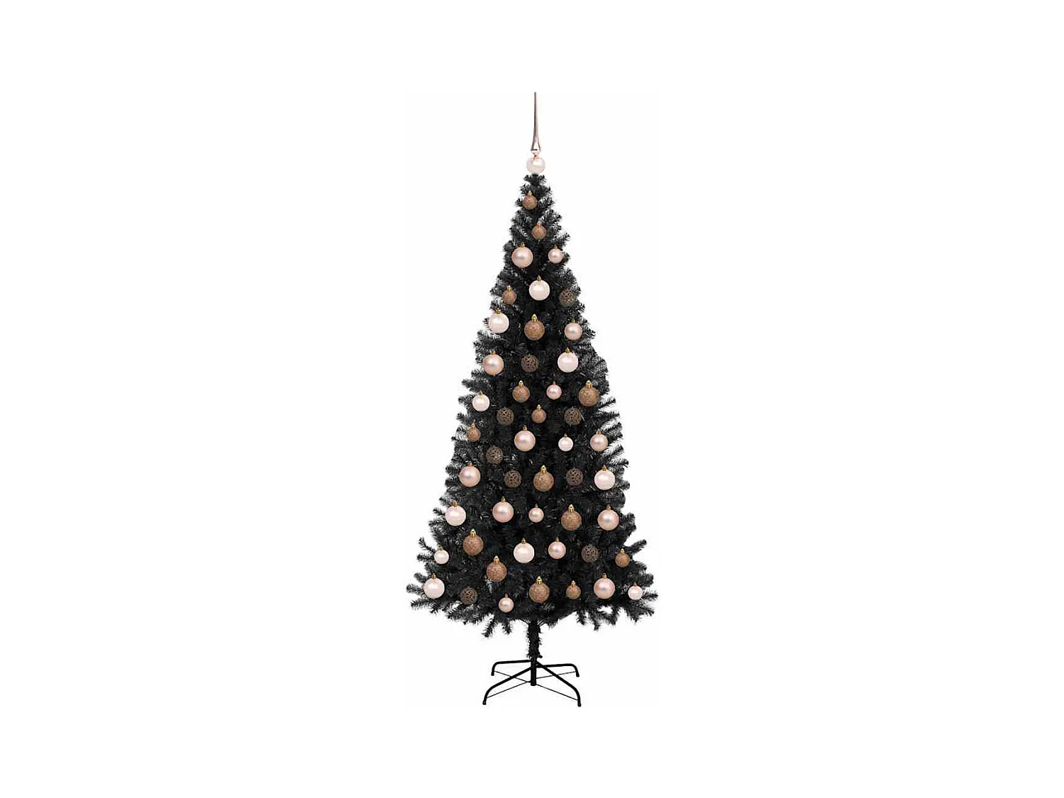 Sapin de Noël avec 300 LED avec support Noir 180 cm PVC
