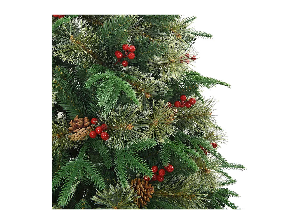 Kunstmatige Hinged Kerstboom met 300 LED Groen 210 cm PE en PVC