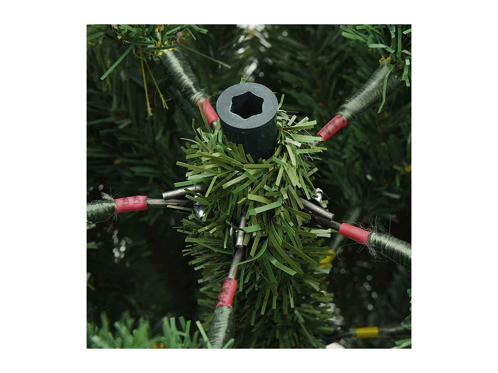 Kunstmatige Hinged Kerstboom met 300 LED Groen 210 cm PE en PVC