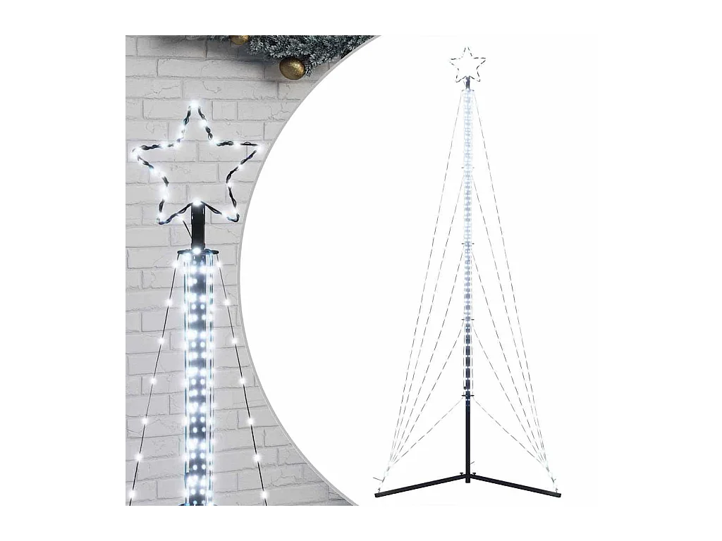 LED-kerstboom 525 LEDs koud wit 302 cm