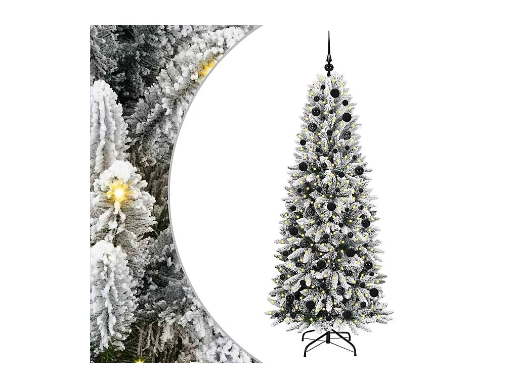 Sapin de Noël artificiel avec 300 LED Blanc 73 x 73 x 180 cm