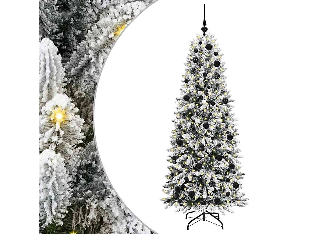 Árvore de Natal Artificial com 300 LEDs Branco 73 x 73 x 180 cm