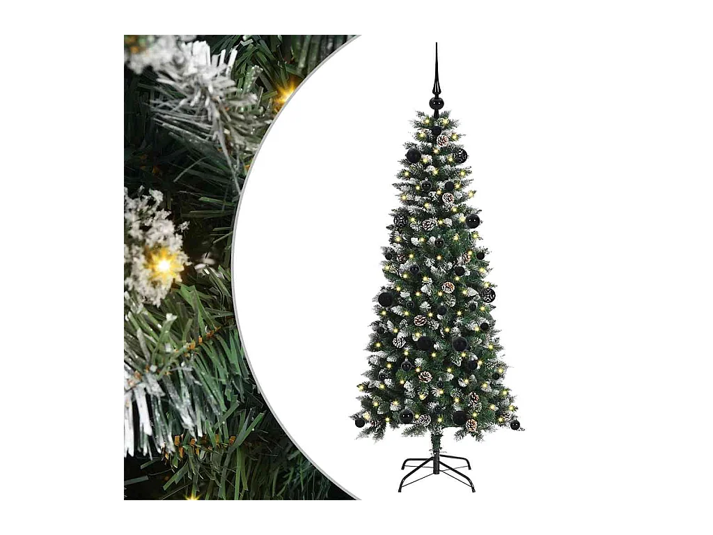 Árvore de Natal Artificial com 150 LEDs Verde 66 x 66 x 150 cm