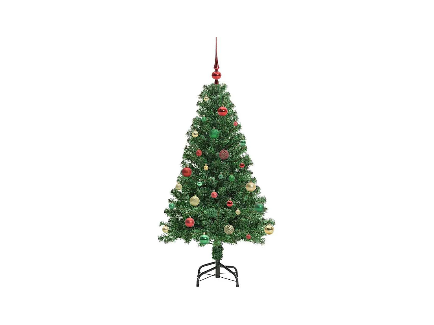 Árvore de Natal Artificial Verde 150 cm PVC, Aço e Plástico