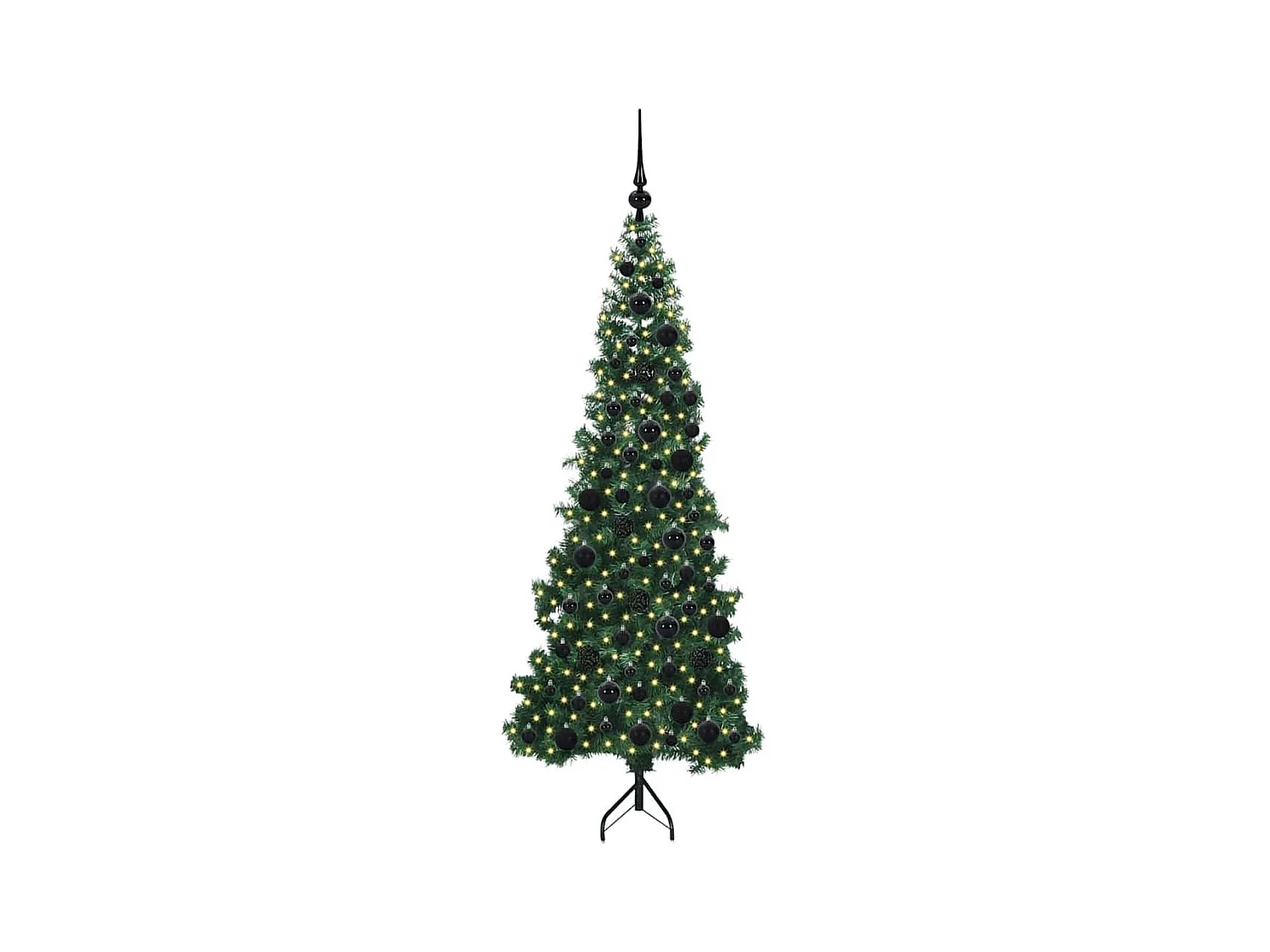 Arbre de Noël artificiel d'angle Vert 180 cm PVC et métal