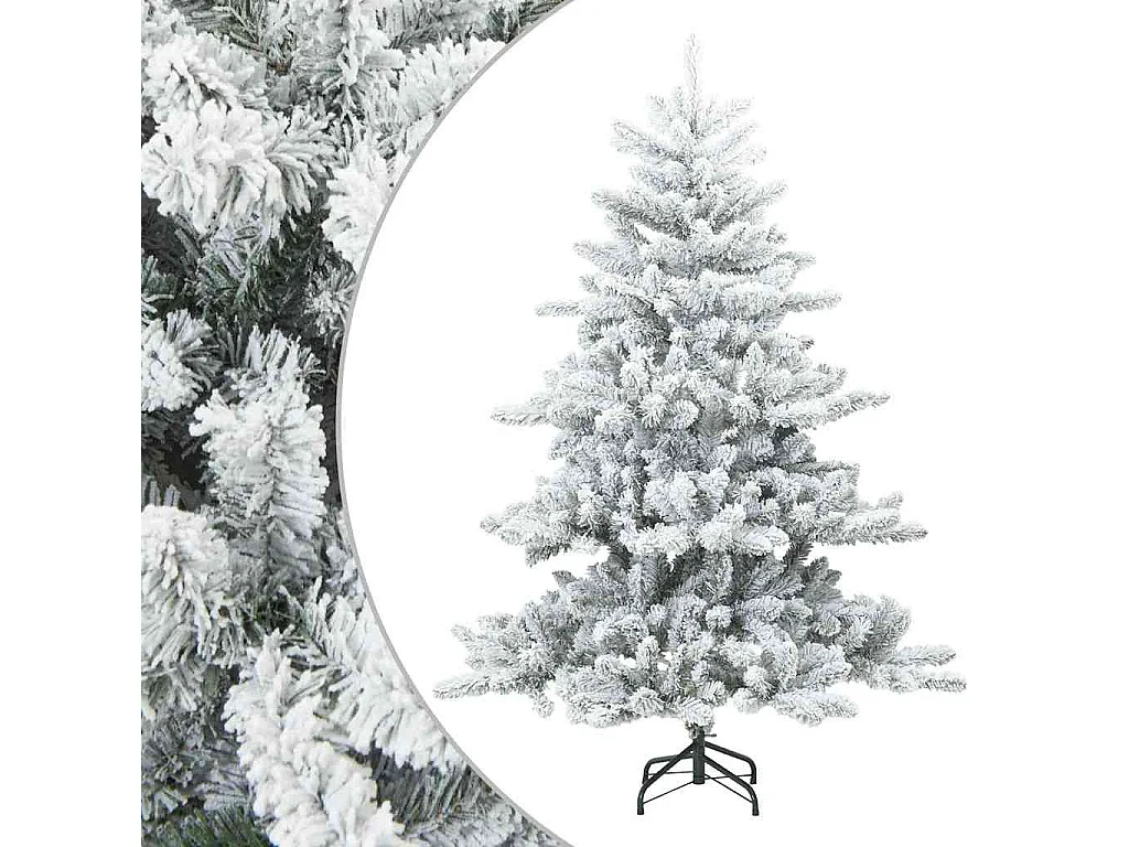 Arbre de Noël Artificiel Moderne à Charnières Flocké avec Neige