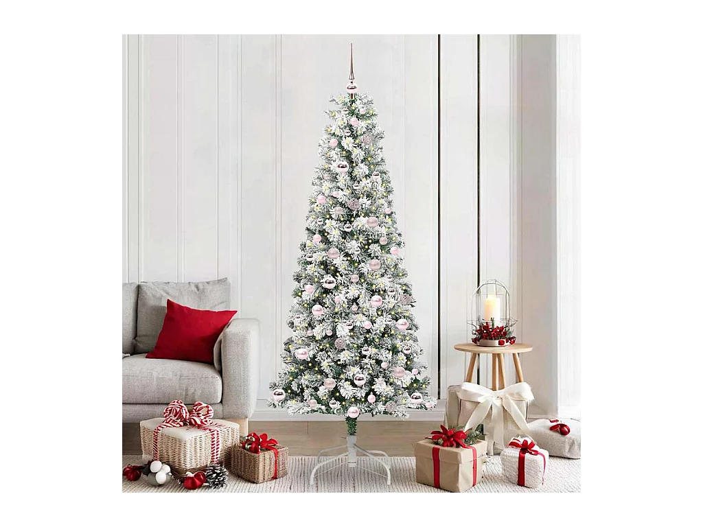 Árbol de Navidad artificial con ramas articuladas 210 cm PVC