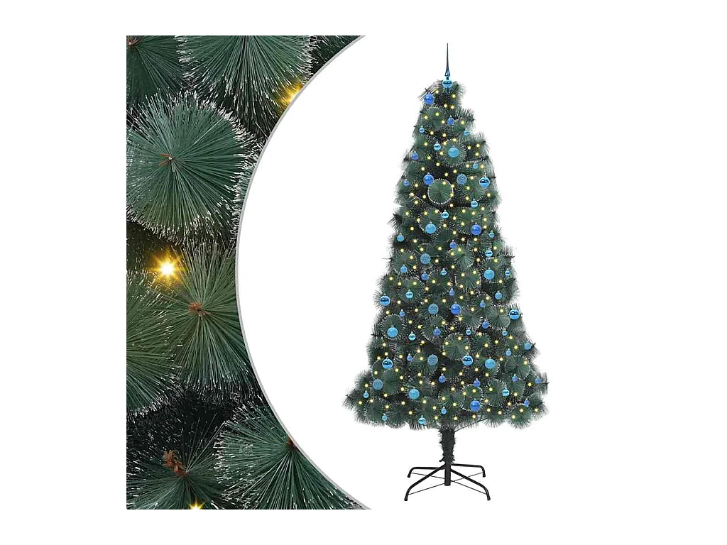 Arbre de Noël artificiel pré-éclairé avec ensemble de boules