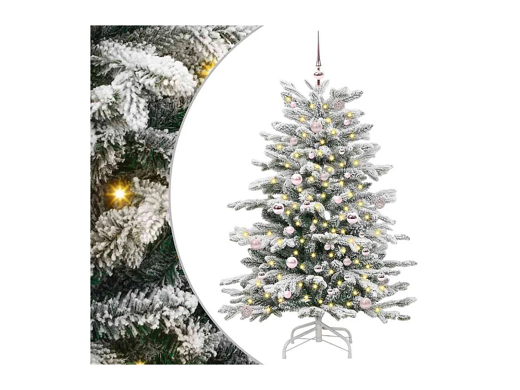 Sapin de Noël Artificiel à Branches Articulées Blanc 150 cm