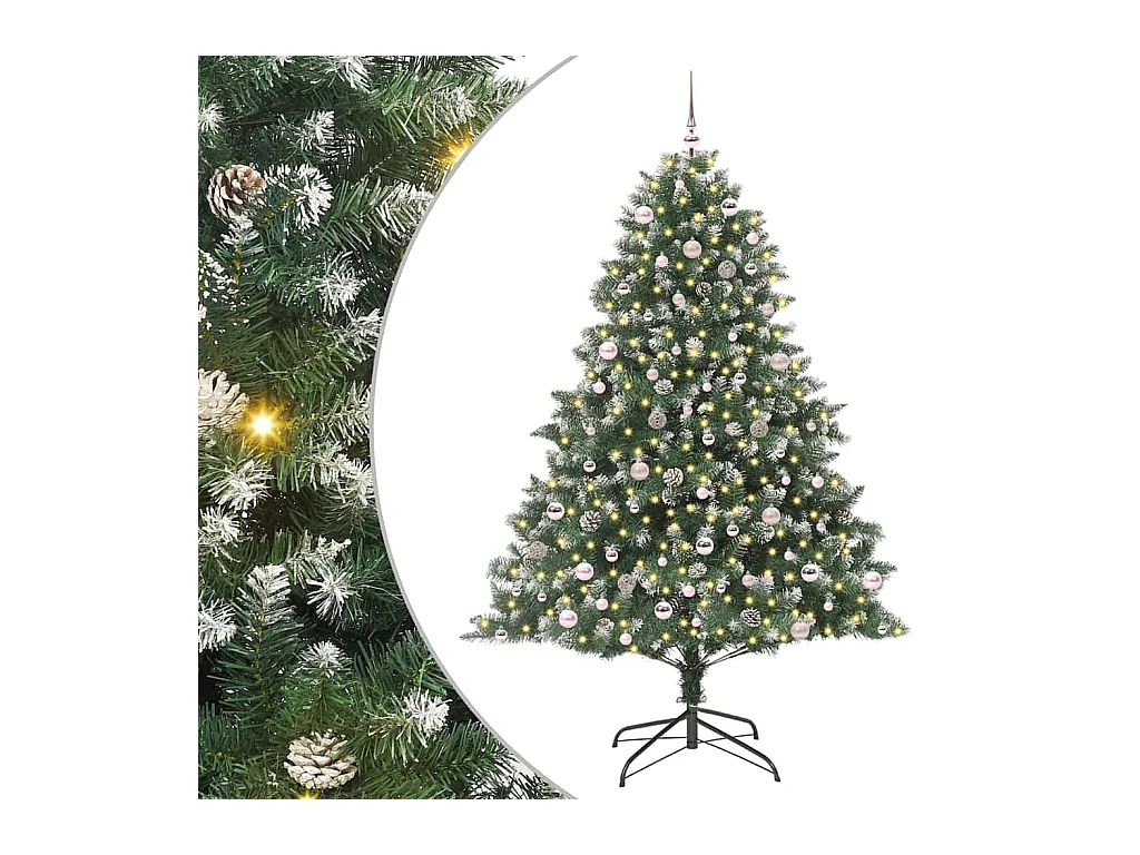 Sapin de Noël artificiel avec 300 LED Vert 160 x 160 x 240 cm