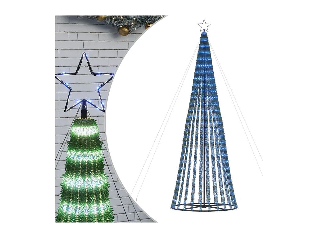 Árbol de Navidad LED 688 LEDs azul 300 cm