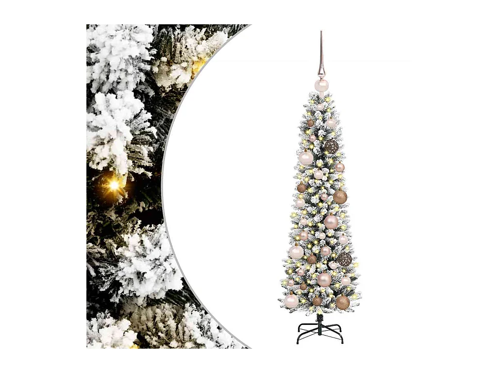 Kunstkerstboom met LED -striplichten Wit 120cm PVC
