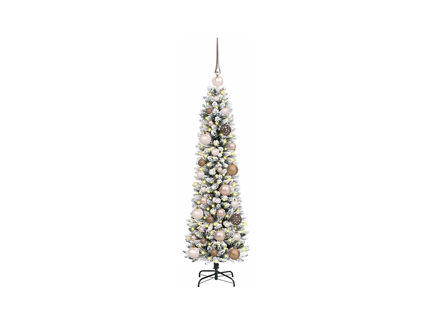 Kunstkerstboom met LED -striplichten Wit 120cm PVC