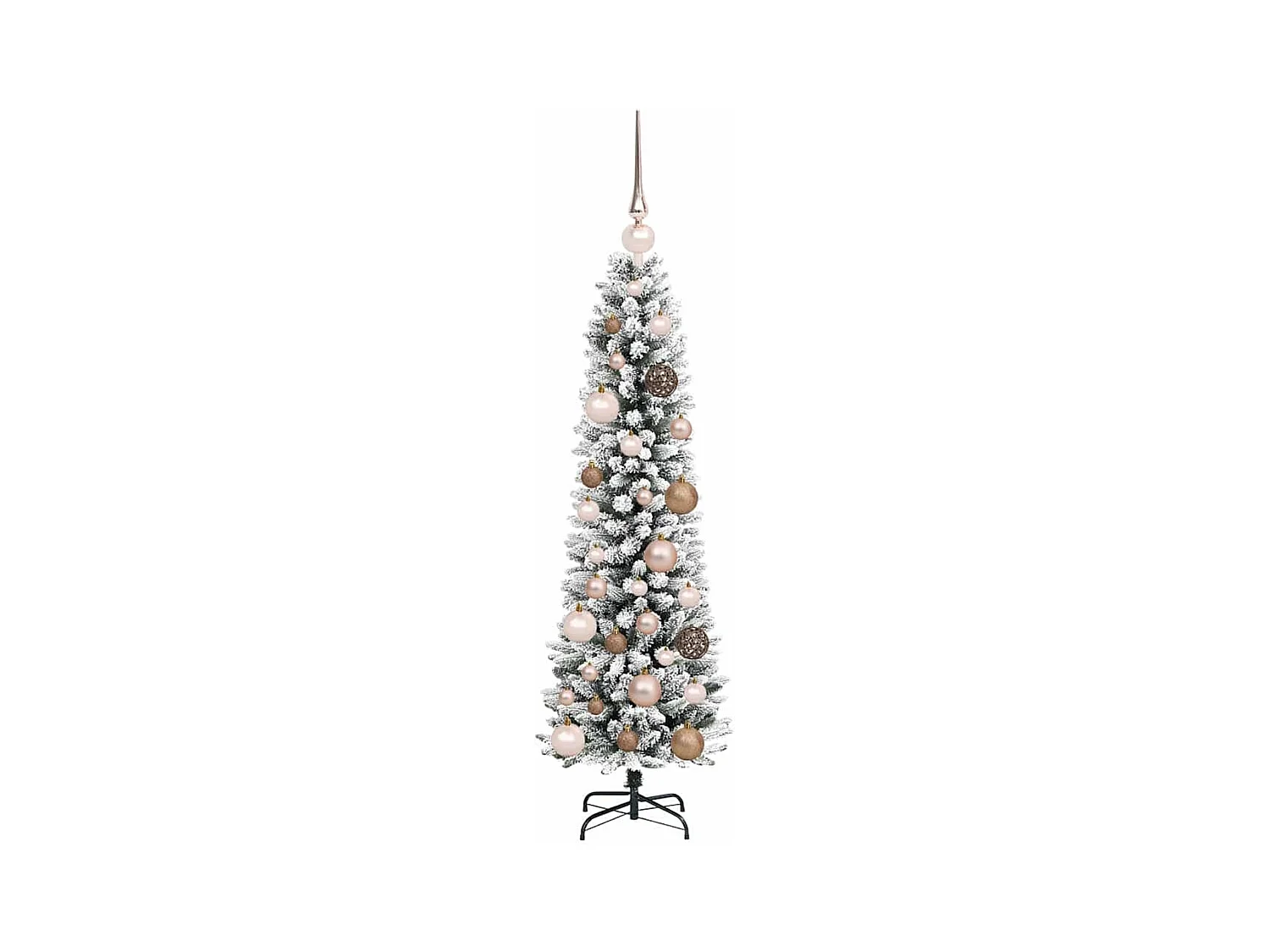 Kunstkerstboom met LED -striplichten Wit 120cm PVC