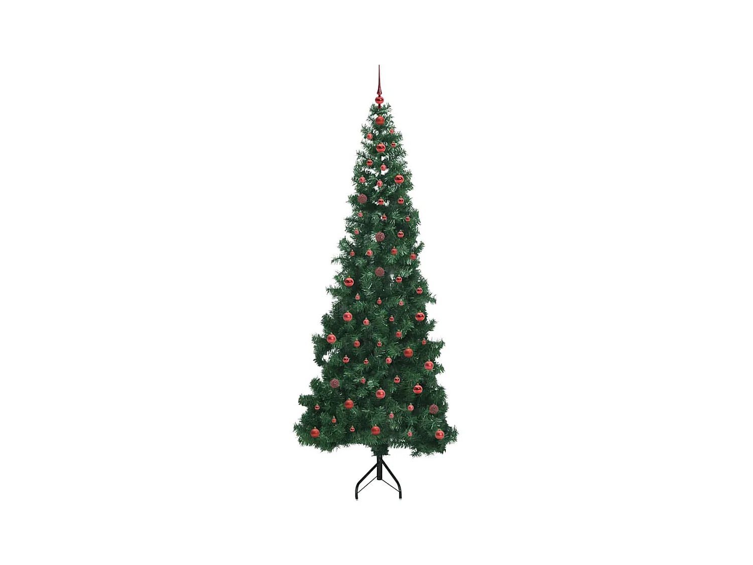 Arbre de Noël artificiel d'angle Vert 240 cm PVC et métal