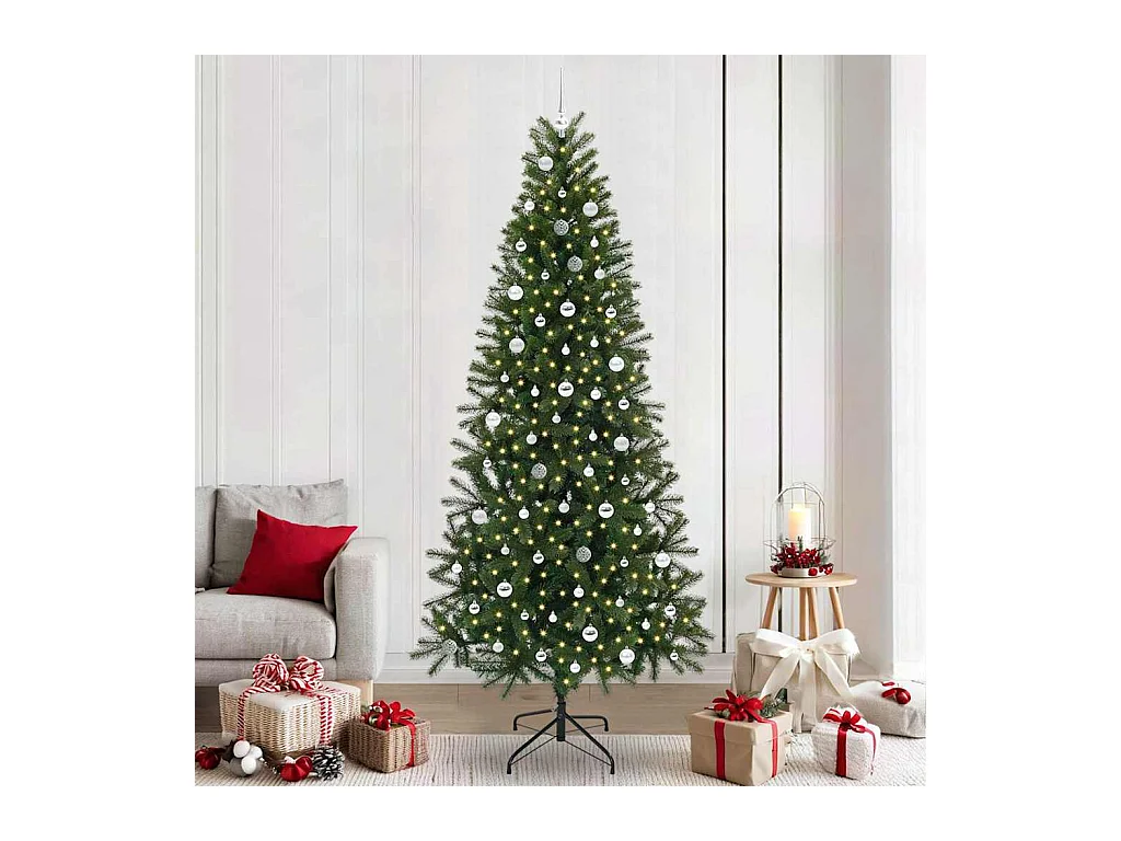 Árbol de Navidad artificial con 300 LED Verde 240 cm PE y PVC
