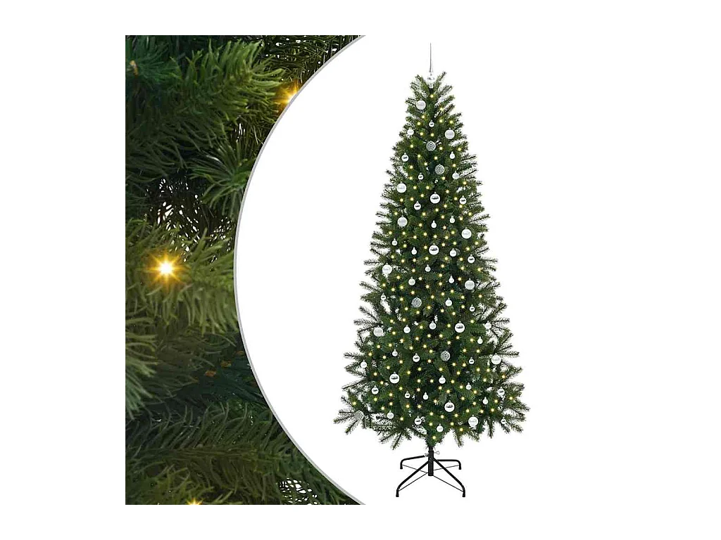 Árbol de Navidad artificial con 300 LED Verde 240 cm PE y PVC