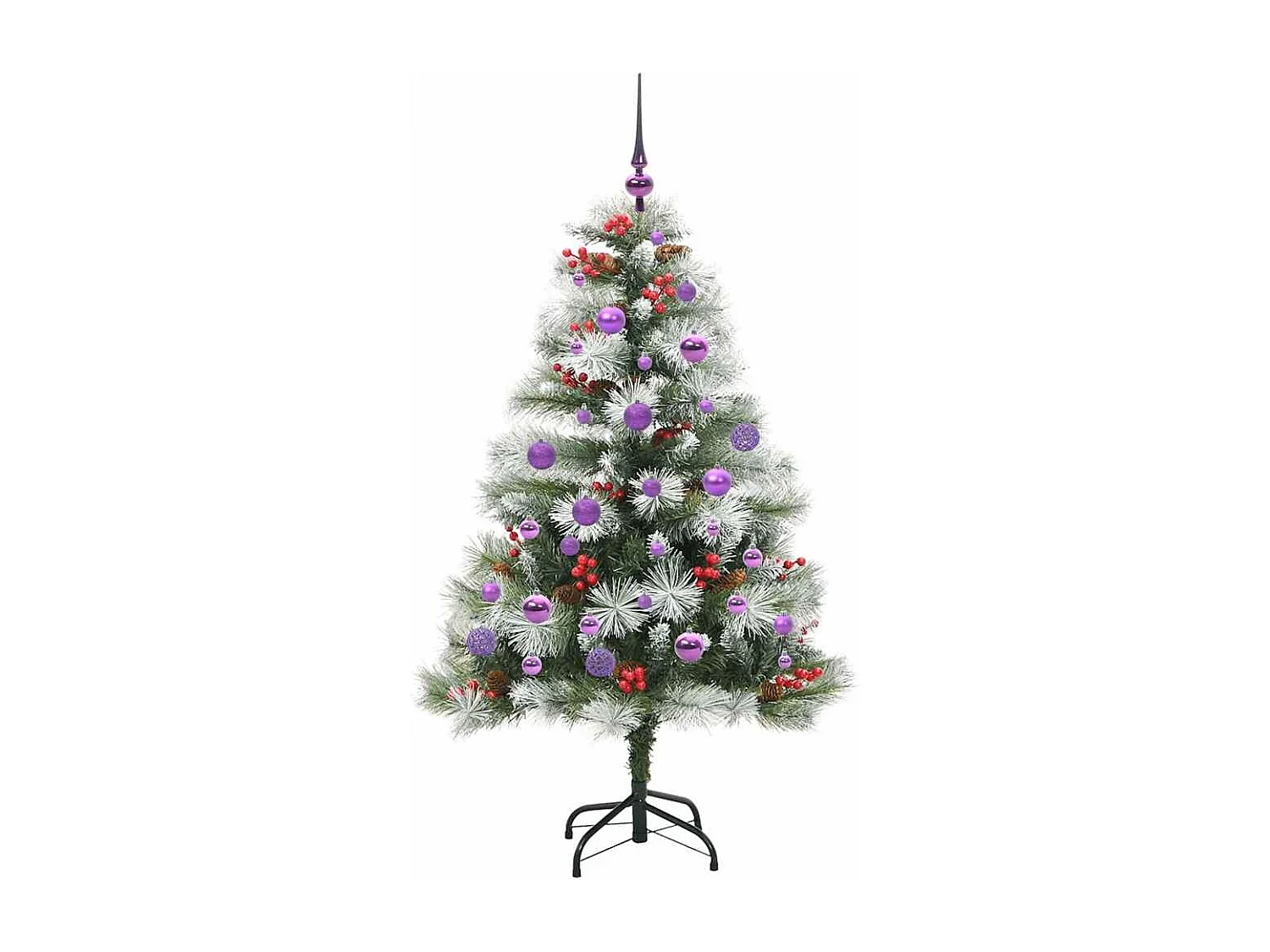 Sapin de Noël artificiel Vert et blanc 150 cm