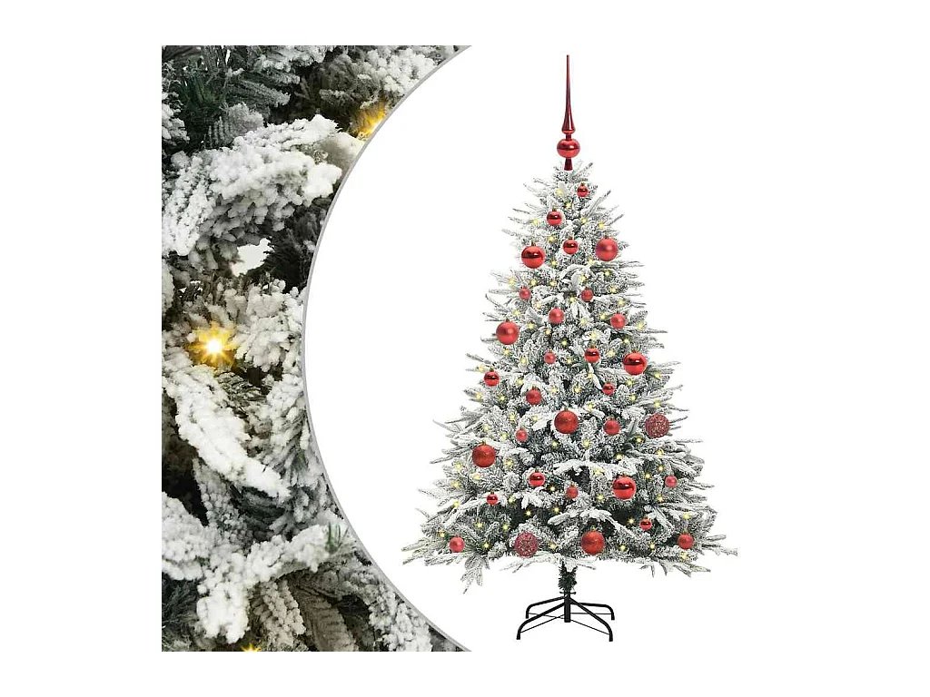 Árvore de Natal Artificial Pré-iluminada com Conjunto de Bolas