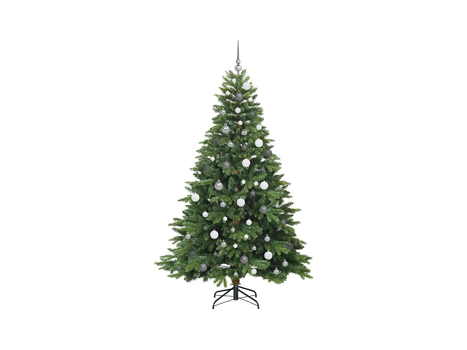Kunstkerstboom met 300 LED met standaard Groen 210 cm PE en PVC