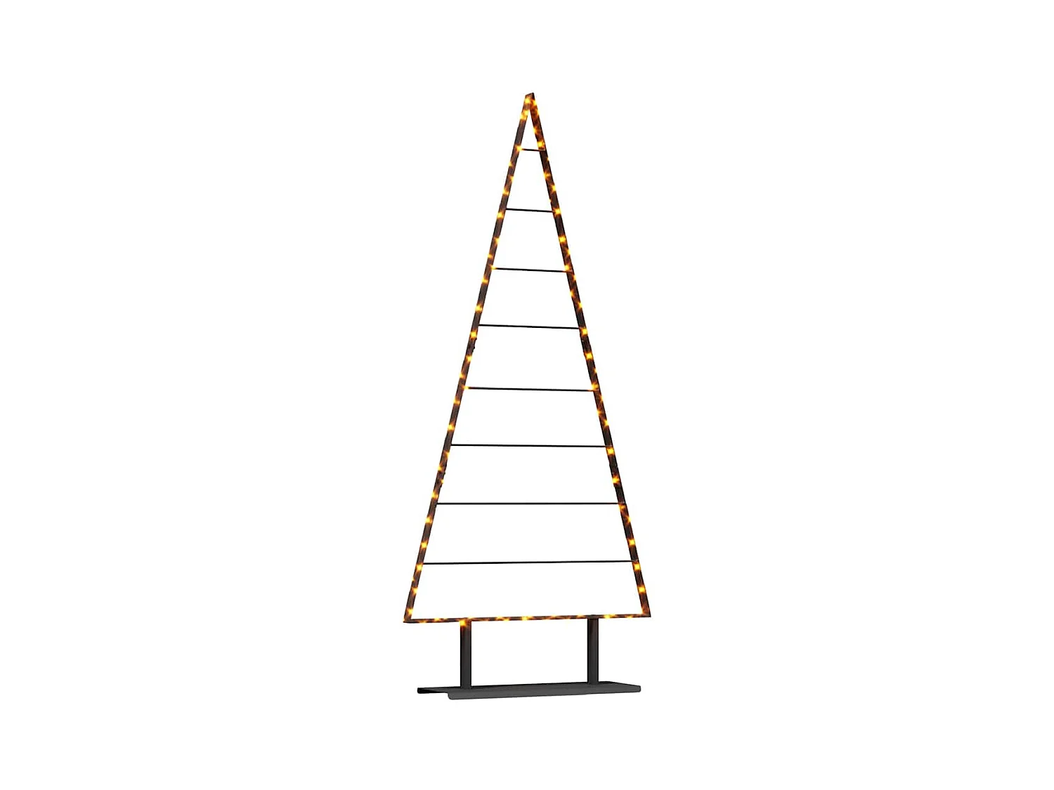 Árbol de Navidad de metal con soporte Negro 180 cm Acero