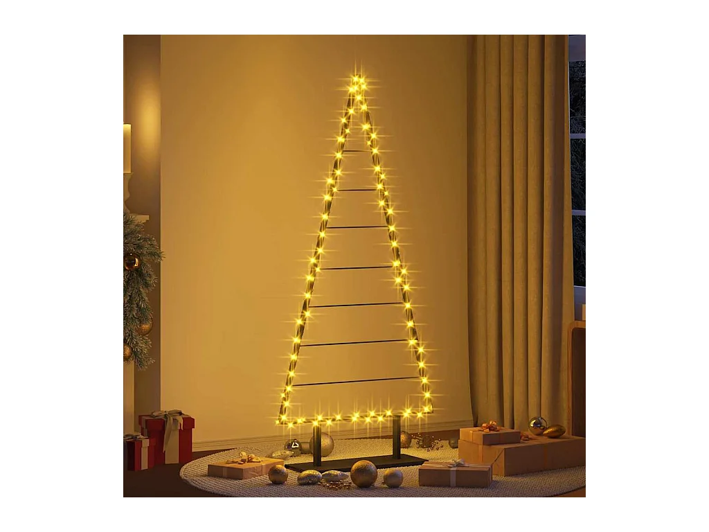 Árbol de Navidad de metal con soporte Negro 180 cm Acero