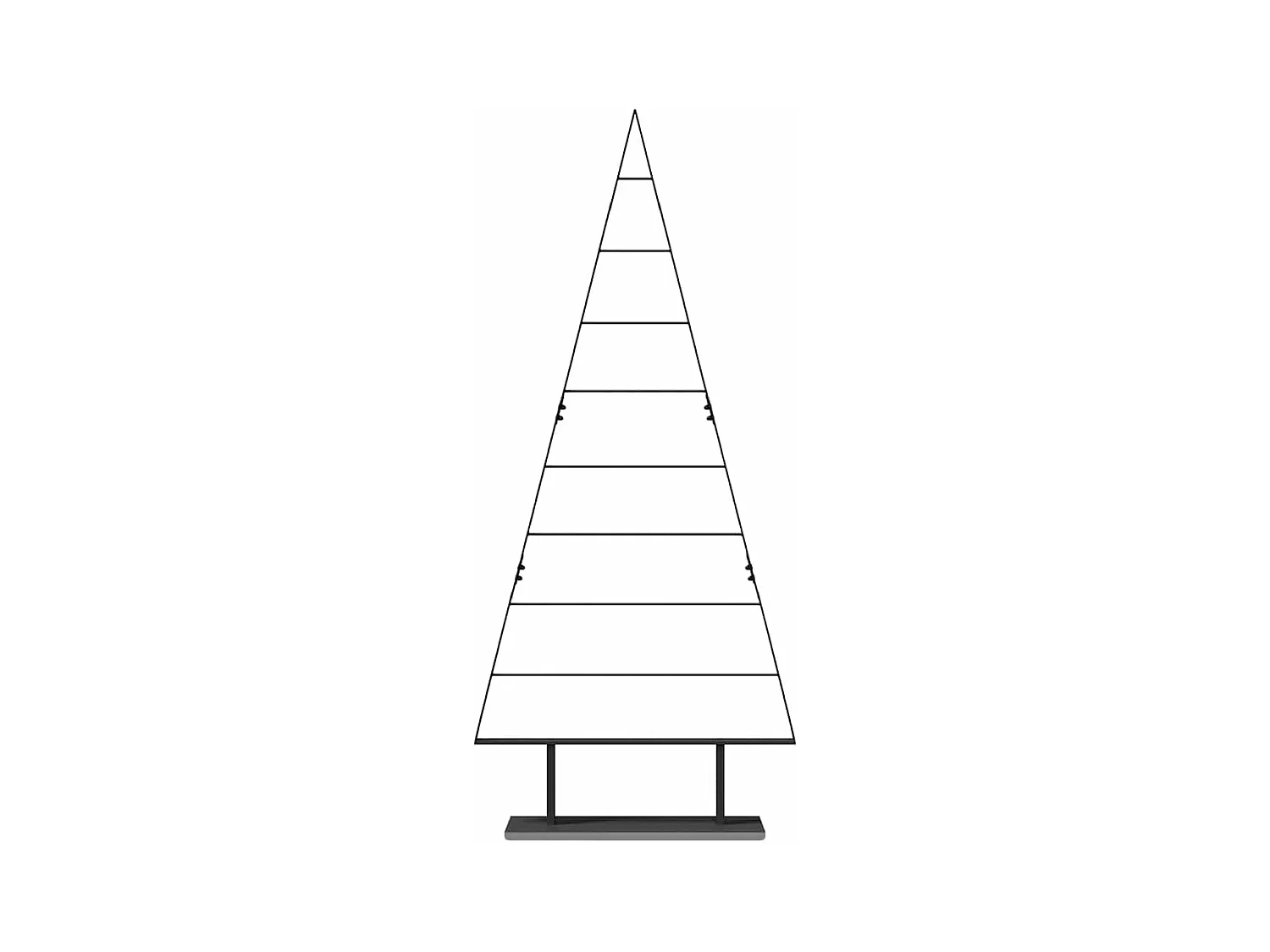 Árbol de Navidad de metal con soporte Negro 180 cm Acero