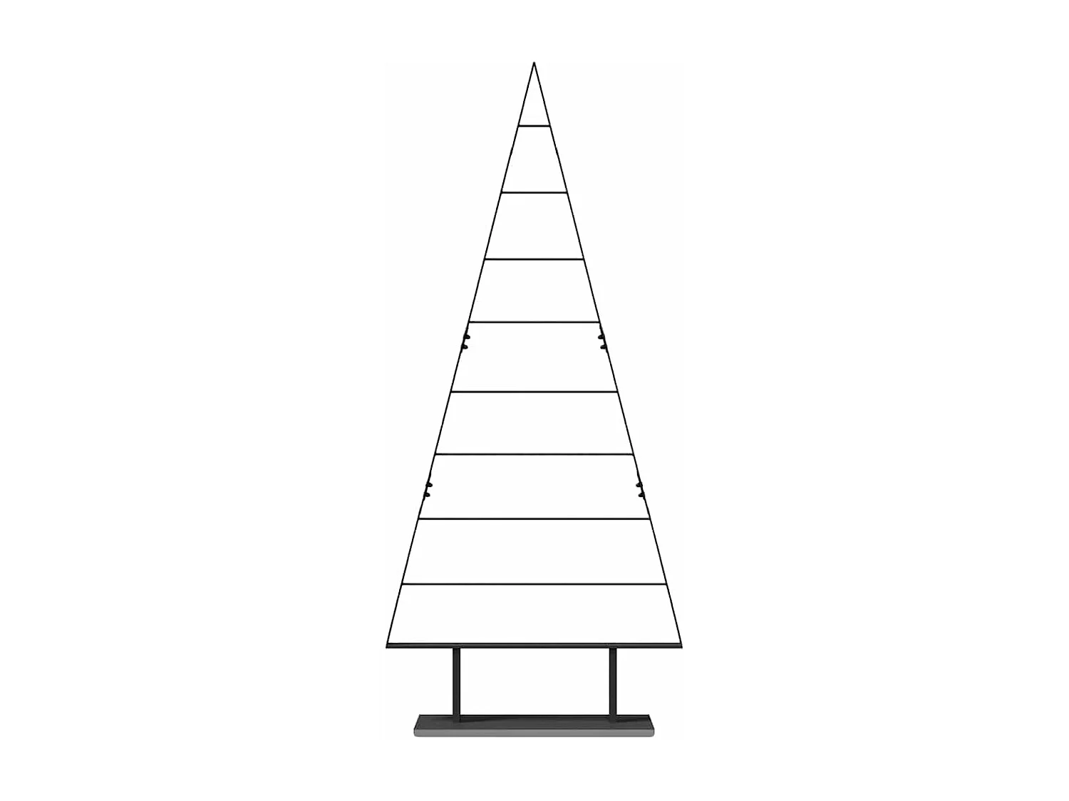 Árbol de Navidad de metal con soporte Negro 180 cm Acero