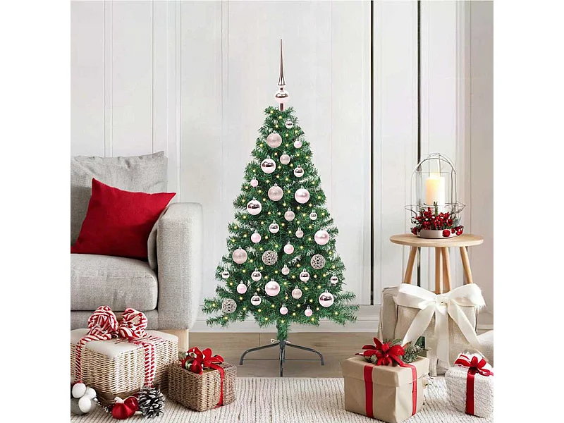 Árvore de Natal Artificial Pré-iluminada Verde 120 cm PVC