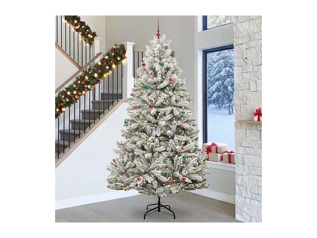 Árbol de Navidad artificial Verde y 300 cm PVC y Metal