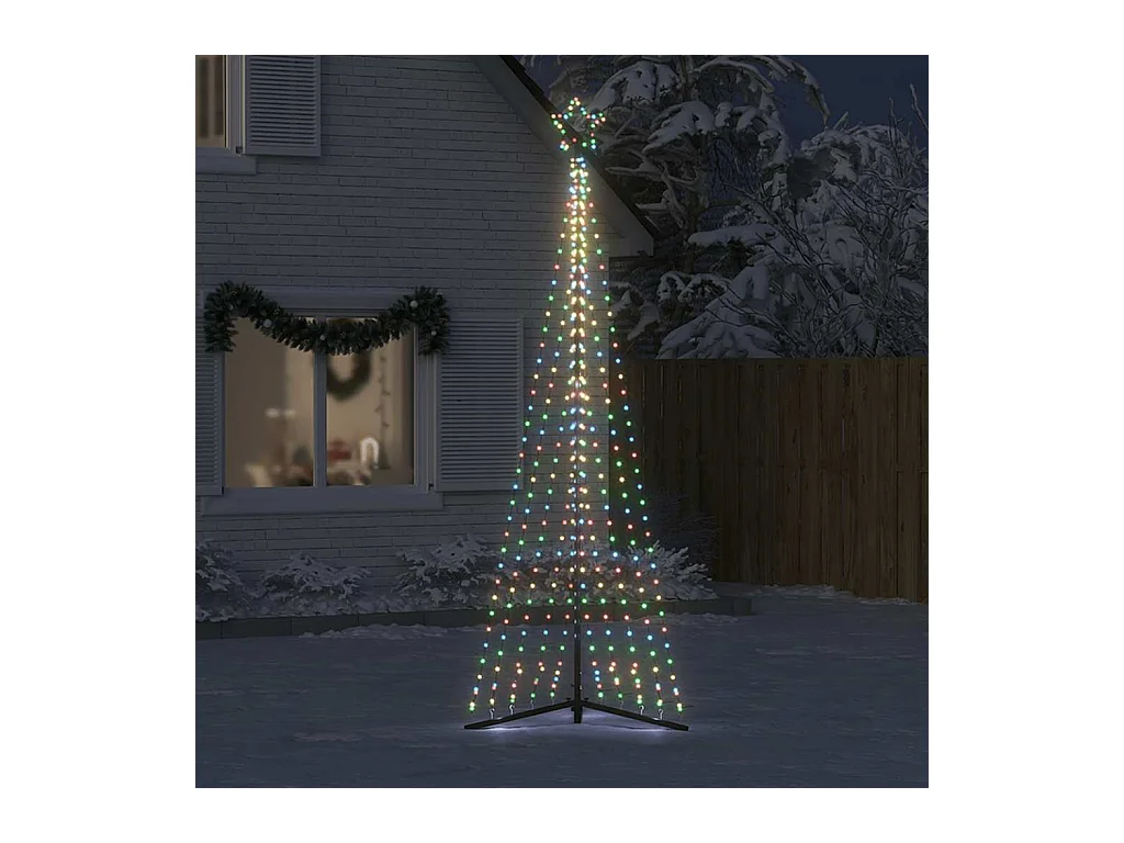 LED Árvore de Natal 495 LEDs Coloridos 300,5 cm