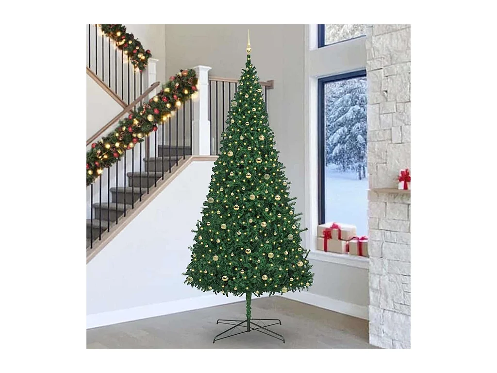 Kerstboom met decoratieve touwlichten Groen 400 cm PVC