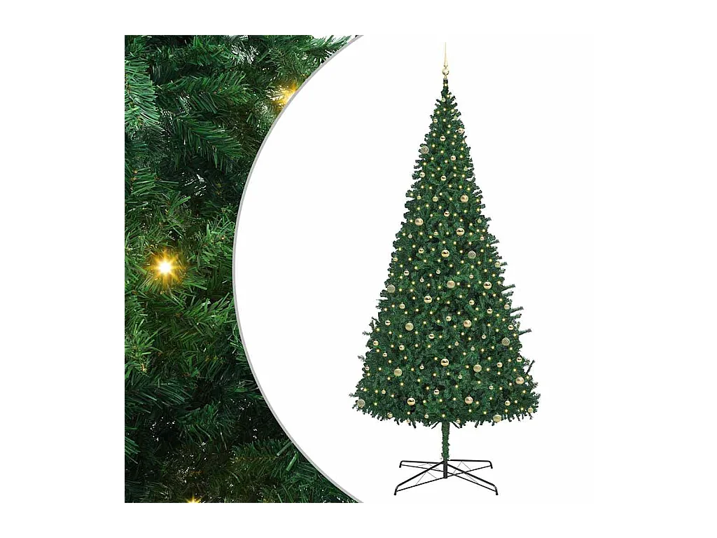 Kerstboom met decoratieve touwlichten Groen 400 cm PVC