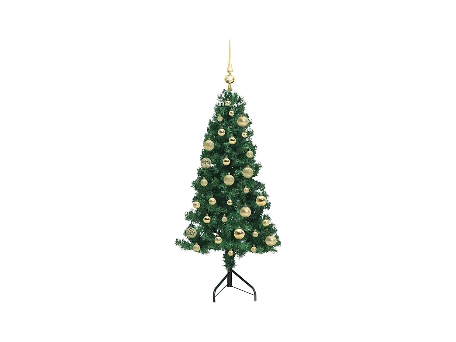 Arbre de Noël artificiel d'angle Vert 120 cm PVC et métal
