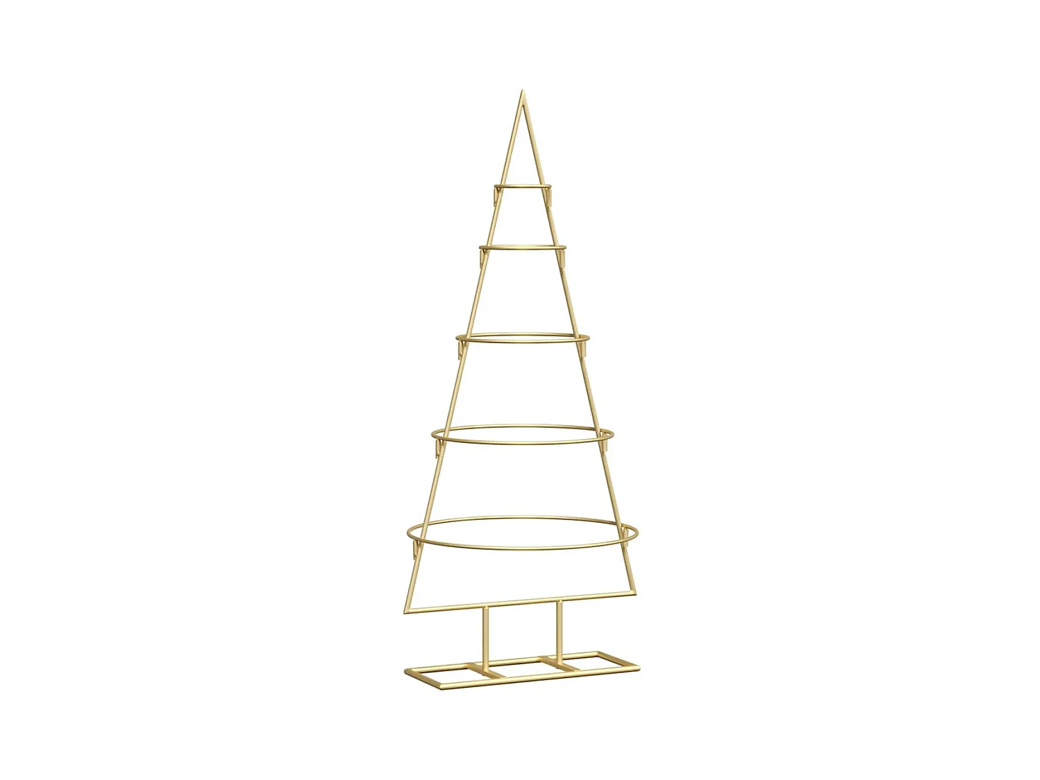 Árbol de Navidad de metal con soporte Dorado 90 cm