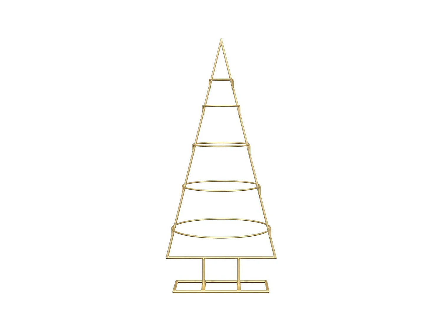 Árbol de Navidad de metal con soporte Dorado 90 cm