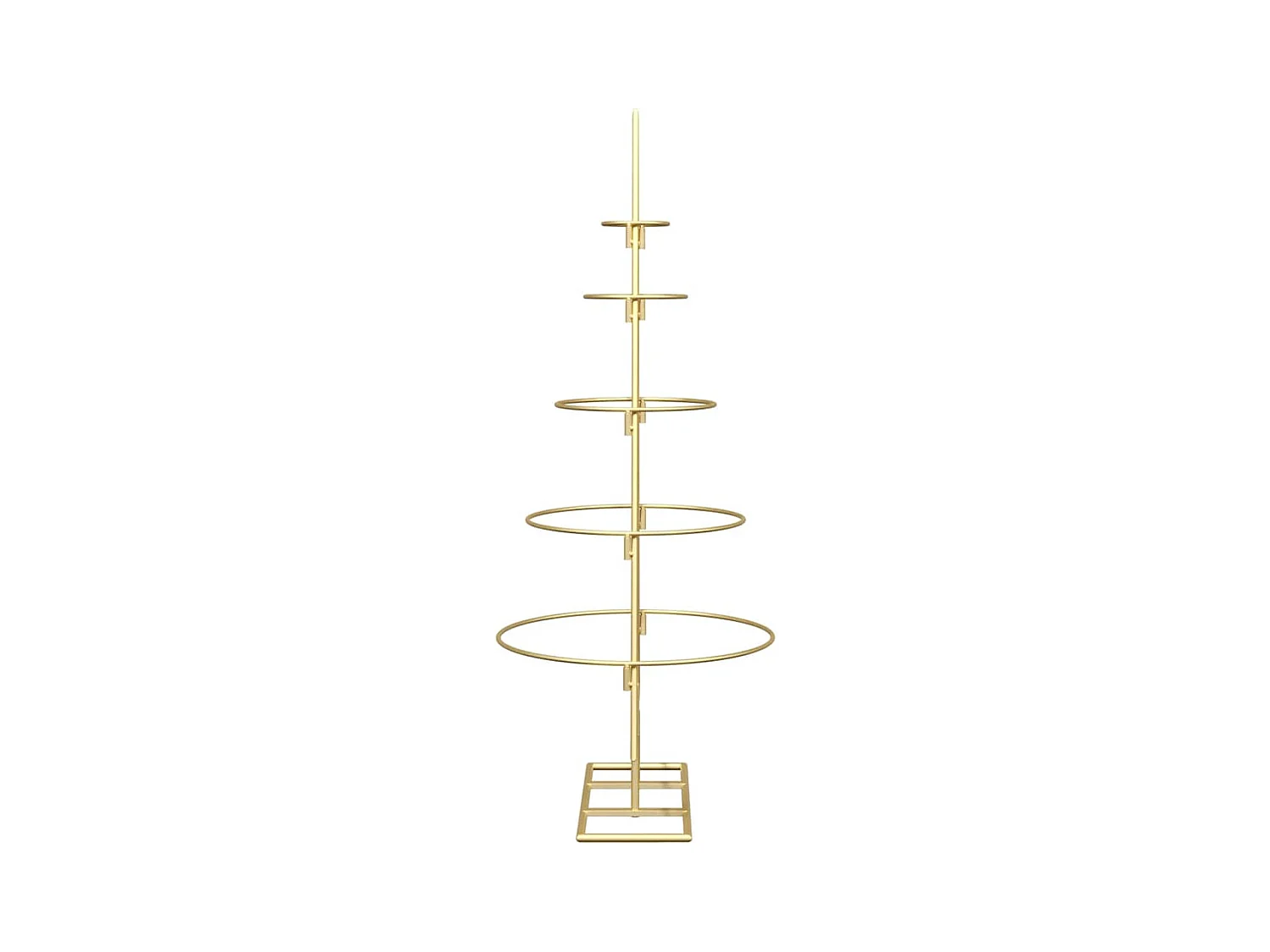 Árbol de Navidad de metal con soporte Dorado 90 cm