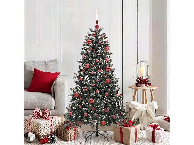 Sapin de Noël artificiel avec 150 LED Vert 83.5 x 83.5 x 150 cm